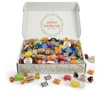 Urban Wellbeing Assorted Traditional Sweets Gift Box 1kg 13 Variety Selection of British Toffees, Boiled Sweets & Retro Chews, Over 110 Individually Wrapped Classic Sweet Treats