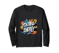 Urban - Youthful Energy 80s 90s Street Art Graffiti Graphic Long Sleeve T-Shirt