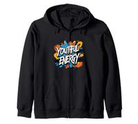 Urban - Youthful Energy 80s 90s Street Art Graffiti Graphic Zip Hoodie