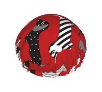 Urban Zoologie Weenie Dogs Waterproof Shower Cap,Elastic Bathing Hair Cap Environmental Protection Hair Bath Caps, Double WaterproofBathing Shower Hat