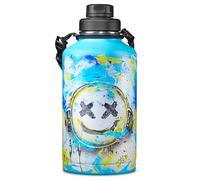 URBANCAN 2 Litre Insulated Water Bottle with Straw, Chug & Cap Lids - Drink In Style with Stainless Steel Water Bottles for Sports, Gym & Travel - Premium Double Walled Thermos Flask - Have A Nice Day