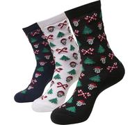 Urbanclassics Christmas Socks Grumpy Santa 3-Pack X-Mas