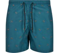UrbanClassics Swim Shorts Swimwear Embroidery Leaf Skull Shark Leisure Beach Men