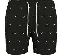 UrbanClassics Swim Shorts Swimwear Embroidery Leaf Skull Shark Leisure Beach Men