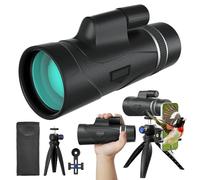 URBANCOAST 15x50 HD Monocular for Adults High Powered with Phone Adapter and Tripod, Monocular Compact with BAK4 Prism & FMC Lens, Monoculars for Hunting, Bird Watching, Hiking,Traveling