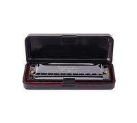 URBANE Harmonica 10 Holes 20 Tunes Mouth Organ Blues Deluxe Harmonica, Key of C for Beginner, Adults, Kids Gift, Black