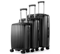 UrbanExporer Luggage Set, 20in/24in/28in, Black, 3Pc(20/24/28)