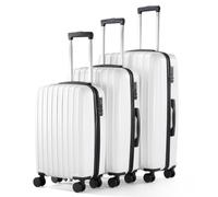 UrbanExporer Luggage Set, 20in/24in/28in, White, 3Pc（20/24/28）
