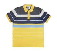 UrbanFit Mens Polo Premium Short Sleeve Heavy Engineering Stripes with Tipping Collar, M-3XL, 23949596 (UK, Alpha, XXL, Regular, Regular, Mustard, Charcoal, Navy, White & Sky)