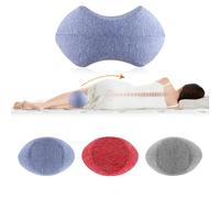 UrbanHomes Leg Pillow, Memory Foam Knee Pillow, Ergonomic Side Sleeper Pillow, Kneepillow Leg Support Cushion Pain Relief Back, Knee, Hip, Joint Pain with Removable and Washable Cover, Grey-Blue
