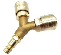 UrbanHui 1/4 German Pneumatic Tee Connector (Copper)