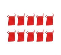 UrbanHui 10 Pcs Drawstring Velvet Jewellery Bags Wedding Party Favour Pouch Gifts Storage for Makeup Beads Candy Multi-Size Red(5x7cm)