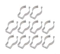 UrbanHui 10pcs Silver Manganese Steel Open Type Spring Terry Clips Heavy Duty Tool Holders for Garage Cabinet Organization 10mm-52mm(28mm)