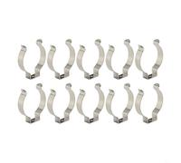 UrbanHui 10pcs Silver Manganese Steel Open Type Spring Terry Clips Heavy Duty Tool Holders for Garage Cabinet Organization 10mm-52mm(38MM)