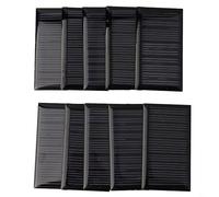 UrbanHui 10pcs Small Solar Panel 5V 30mA Epoxy Resin Encapsulated Photovoltaic Cell for STEM Education DIY Electronics and Low-Voltage Battery Charging 53x30mm