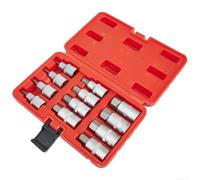 UrbanHui 12-Piece 1/2 Inch Drive Hex Socket Set, H5-H22 | Security Tamper-Proof Sockets, Chrome Vanadium Steel Hand Tool Kit for Mechanical Repair