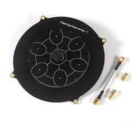UrbanHui 150mm Triple Feed Patch 5.8GHz Flat Panel Antenna 14dBi Gain Left Hand Circular Polarization for Pagoda Array FPV Image Transmitter SMA-Female Port(Black)