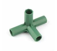 UrbanHui 16Mm Tube Connector Kit - 4-Piece Plastic Greenhouse Bracket Set, T-Joint & Right-Angle Styles For Garden Plant Supports(Right-angle 4ways)
