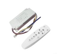 UrbanHui 2.4G Smart LED Driver Remote Control Power Dimming Transformer for 24-80W LED Tapes, Compatible with Multiple Voltage Outputs 60-130V/90-165V/120-200V, White(2 Pack)
