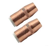 UrbanHui 2-Pack Copper Gas Nozzle N-3400C 3/4 Inch ID For Bernard For Centerfire MIG Welding Accessories for T-Series Contact Tips Flush and Recessed Fit Tool-Free Installation