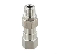 UrbanHui 360 Degree Stainless Steel Pressure Washer Swivel Fitting With NPT Threads For Outdoor Cleaning Tasks To Minimise Hose Kinking And Operator Fatigue Easily(3/8)