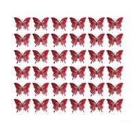 UrbanHui 36PCS 3D PVC Butterfly Wall Stickers Double Layered Style With Strong For Wall And Smooth Decoration