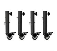 UrbanHui 4Pcs Support Casters For Furniture With Adjustable Height And 360 Degree Swivel Design, Featuring Brakes For Secure Positioning, Made From Cold Rolled Steel For Strength