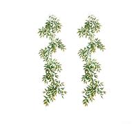 UrbanHui Artificial Eucalyptus Vine 200cm Green Faux Foliage Garland for Wedding Home Garden Outdoor Indoor Decoration Event Styling(B)