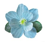 UrbanHui Artificial Lotus Christmas Tree Decoration Festive Flower Ornament Holiday Decoration Realistic Imitation Fabric Cloth Magnolia Bloom(Blue)