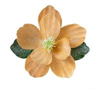 UrbanHui Artificial Lotus Christmas Tree Decoration Festive Flower Ornament Holiday Decoration Realistic Imitation Fabric Cloth Magnolia Bloom(Gold)