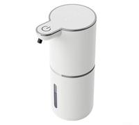 UrbanHui Automatic Soap Dispenser, Wall Mounted Soap Dispenser With Four Adjustable Foam Levels, Waterproof Body, Compact With 380ML Capacity For Home And Business Use(White foam)