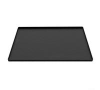 UrbanHui Bedside Commode Mat Silicone Raised Edge Non-Slip Toilet Floor Protector Under Commode Chair or Raised Toilet Seat Reusable for Adult Mobility Aid(60 * 50CM Black)