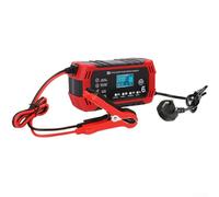 UrbanHui Car Battery Charger 12V 6A with LCD Display Overvoltage Reverse Polarity Protection Portable for Cars Trucks Motorcycles Lawn Mowers Marine Acid Batteries ABS(UK)