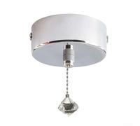 UrbanHui Ceiling Pull Cord Switch 80mm x 30mm with 150cm Chain for Light Fixture Fan and Blinds Chrome Decorative Pendant Control Switch(Chrome)