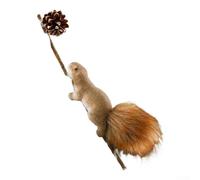 UrbanHui Christmas Squirrel Ornaments Woodland-Animal Figurines Tree Decorations Foam Crafted Holiday Ornaments Festive Hanging Decor for Christmas Trees Garlands(medium)