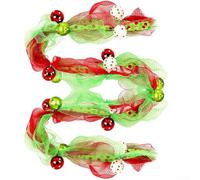 UrbanHui Christmas Tree Garland Ribbon -274cm Polyester Christmas Tree Decor for Home Office Walls Decor Easy To Hang