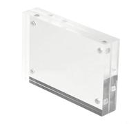 UrbanHui Clear Acrylic Photo Frame Double Sided Magnetic Display Stand Desktop Picture Holder 8+8MM Thickness(4x6cm)