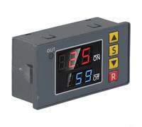 UrbanHui DC 12V Dual Display Timer Relay | Programmable 10A 1500W Digital Timer Switch | 0-999s/min/h Cycle & Delay Control | for Lights, Water Pumps, Engines