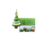 UrbanHui DIY Button Christmas Ornament Set For Holiday Crafting With Santa Claus Snowmen Angels Trees And Complete Materials And Instructions For Family Activities(The Christmas Tree)