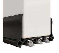 UrbanHui Door Sealing Strip With Brush-Based Lower Edge Closure For Noise Suppression Draft Elimination Dust Barrier And Pest Resistance(black)