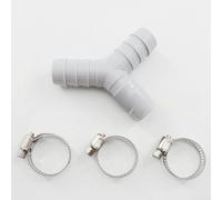 UrbanHui Drain Hose Y Connector Extension With 3 Clamps For Washing Machine Applications Requiring Dual Flow Management In Confined Areas(gray)