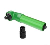UrbanHui Dynamic Right Angle Wrench 1/2 Inch Socket Driver Alloy Steel Split Head Reversible Tool for Confined Areas Green