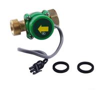 UrbanHui Electronic Water Flow Switch Sensor HT120 120W 220V 1A for Automatic Pump Control 0.8 MPa Pressure Rating Green Copper Body