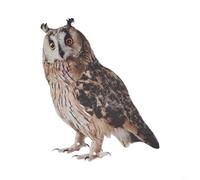 UrbanHui Fake Owls Decoy Bird Control Garden Decoration Scare Birds Away Realistic Acrylic Owl Deterrent Outdoor Ornament Weather Resistant(A)