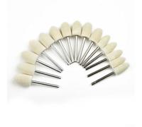 UrbanHui Felt Buffing Wheels for Rotary Tools 3mm Shank Cone Cylinder Shape Polishing Accessories for Jewelry Metal Wood Glass 25 Piece