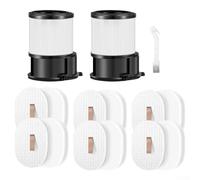 UrbanHui HePA Filter Set for Shark PowerDetect Clean Empty Lightweight Cleaner Washable Reusable 2 Post Motor 6 Pre Motor 15 Piece
