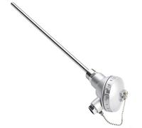 UrbanHui Industrial PT100 for RTD Temperature Sensor Probe 304 Stainless Steel 8mm Diameter with 1/2 Inch NPT Thread and Thermocouple Terminal Head for Precise Measurement in Harsh Environments(300mm)