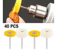 UrbanHui Innovative 40Pcs Wool And Cloth Polish Wheels Tailored To Meet The Needs Of Jewelry Makers And Metal Workers Alike