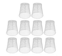 UrbanHui Iron Plant Protective Baskets 10 Pack 23x23cm Black White Weatherproof Guards for Vegetables Flowers Outdoor Garden Control(White)