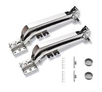 UrbanHui Lateral Opening Door Hinge 2 Sets 180 Degree Parallel Cabinet Hinge Soft Close Steel Aluminum Adjustable for Wardrobe Cupboard Bookshelf Bedroom Kitchen Office